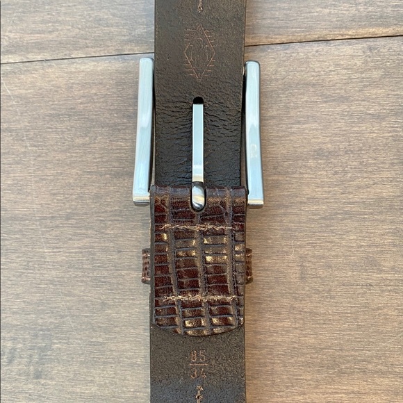 Blue Braided Belt with Brown Snakeskin Buckle - Picture 5 of 7